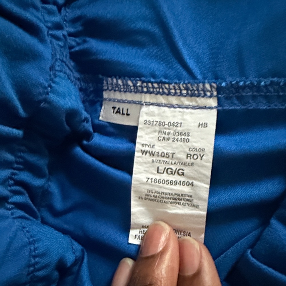 Cherokee Royal Blue Women's Cargo Scrub set - Picture 4 of 4
